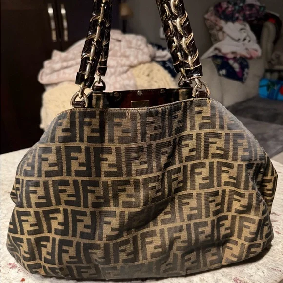 Fendi Zucca FF Mia Large Vintage